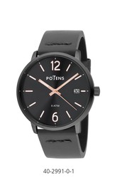 Reloj Potens Hombre 40-2991-0-1 Piel Negro