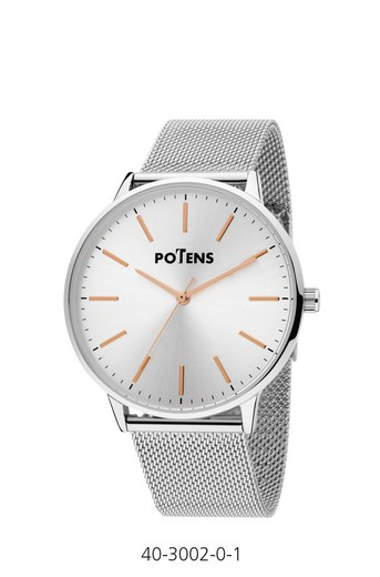 Reloj Potens Hombre 40-3002-0-1 Acero Esterilla