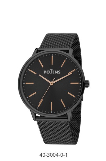 Potens Men's Watch 40-3004-0-1 Black Mat