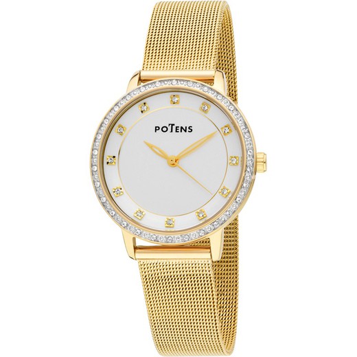 Reloj Potens Mujer 40-2944-0-1 Dorado Circonitas