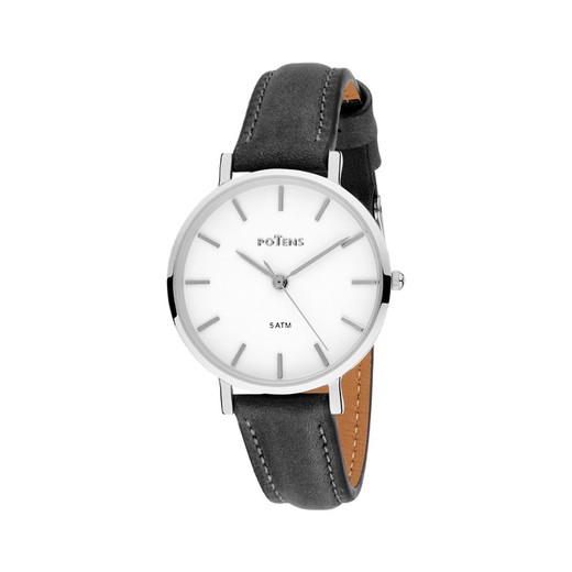 Montre Femme Potens 40-2961-0-D1 Cuir Noir