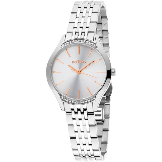 Reloj Potens Mujer 40-3025-0-1 Acero Circonitas