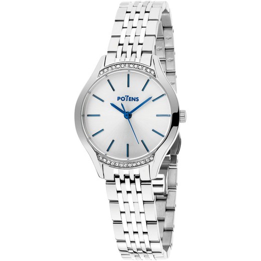 Reloj Potens Mujer 40-3025-0-2 Acero Circonitas