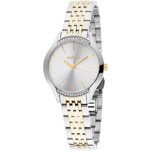 Reloj Potens Mujer 40-3026-0-0 Acero Bicolor Dorado Circonitas