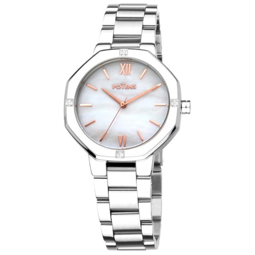 Reloj Potens Mujer 40-3034-0-1 Acero Circonitas