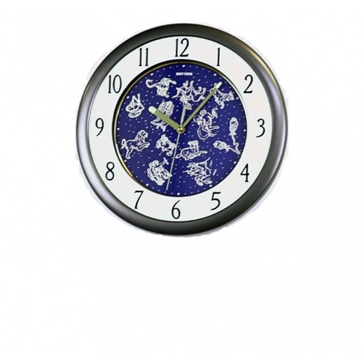 Reloj Rhythm De Pared 4KG641WS08 Básico Redondo Zodiaco