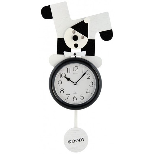 Reloj Rhythm De Pared 4MP624AR03 Decorativos Redondo Negro Bicolor Blanco