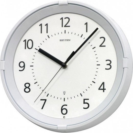 Reloj Rhythm De Pared 8MG796WR03 Decorativos Redondo Plateado