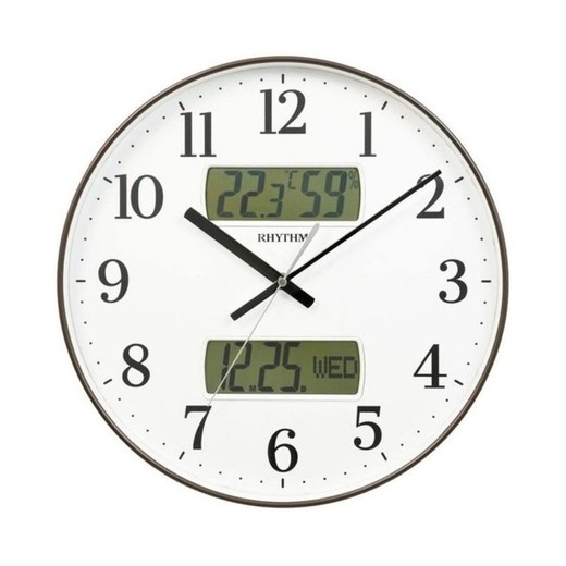 Reloj Rhythm De Pared CFG724NR06 Decorativos Redondo Negro