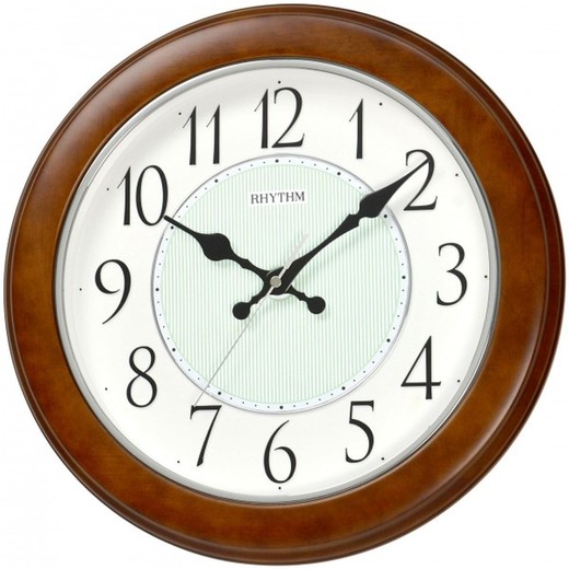 Reloj Rhythm De Pared CMG120NR06 Decorativos Redondo Marrón