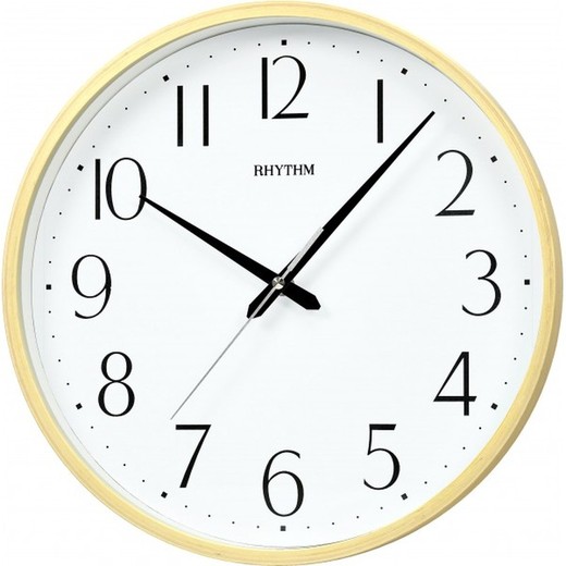 Reloj Rhythm De Pared CMG122NR07 Decorativos Redondo Dorado