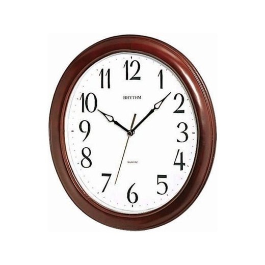 Reloj Rhythm De Pared CMG271NR06 Decorativos Oval Marrón