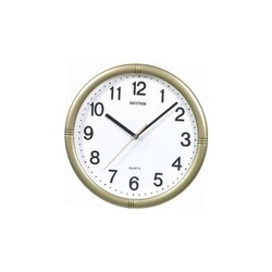 Reloj Rhythm De Pared CMG434BR Decorativos Redondo Dorado