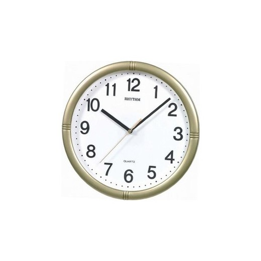 Reloj Rhythm De Pared CMG434BR Decorativos Redondo Dorado