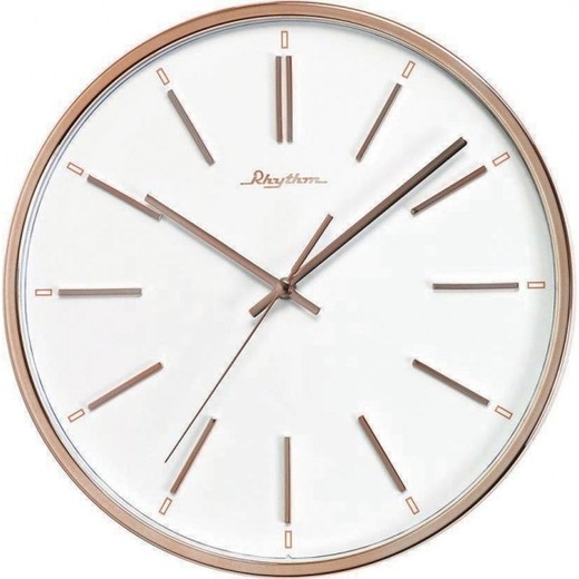 Reloj Rhythm De Pared CMG437NR13 Decorativos Redondo Rosado