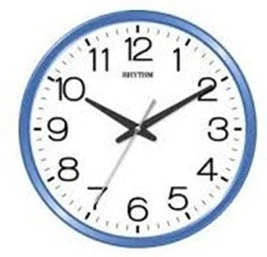 Reloj Rhythm De Pared CMG494NR04 Básico Redondo Azul