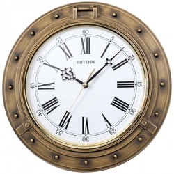 Reloj Rhythm De Pared CMG502NR18 Decorativos Redondo Marrón