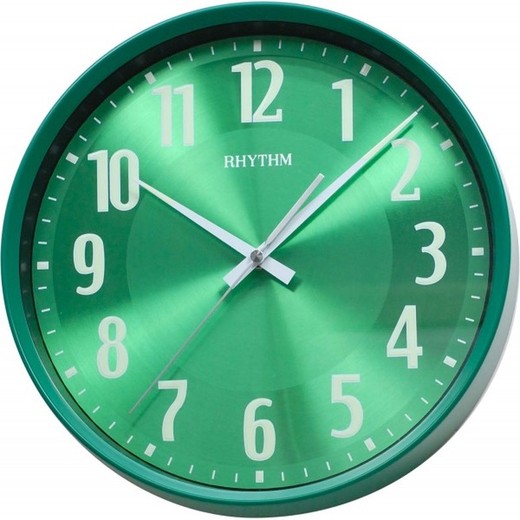 Reloj Rhythm De Pared CMG506NR05 Básico Redondo Verde