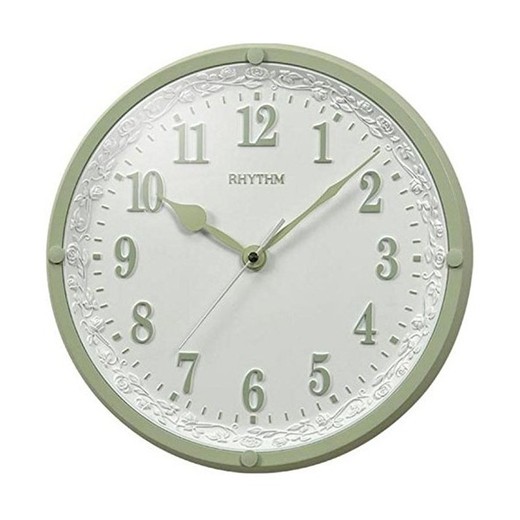 Reloj Rhythm De Pared CMG515NR05 Decorativos Redondo Verde