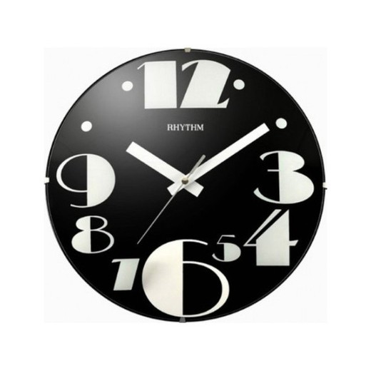 Reloj Rhythm De Pared CMG519NR71 Básico Redondo Negro