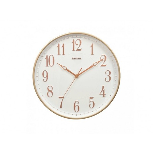 Reloj Rhythm De Pared CMG580NR13 Básico Redondo Rosado