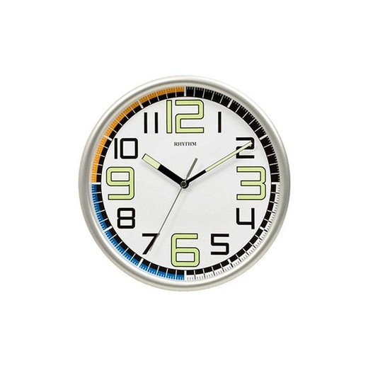 Reloj Rhythm De Pared CMG596NR19 Básico Redondo Plateado