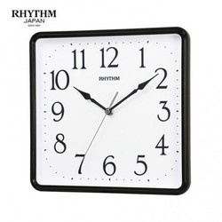 Reloj Rhythm De Pared CMG597NR02 Básico Cuadrado Negro