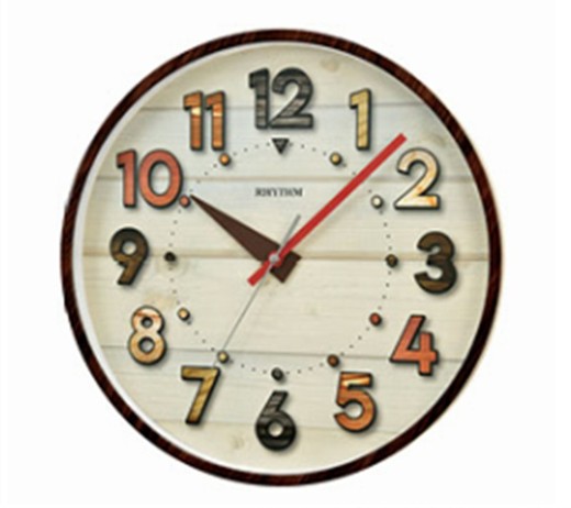 Reloj Rhythm De Pared CMG599BR06 Decorativos Redondo Negro