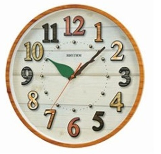 Reloj Rhythm De Pared CMG599BR07 Decorativos Redondo Marrón