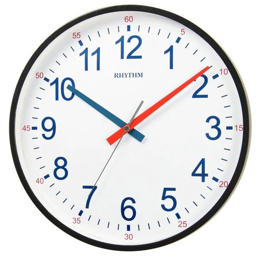 Reloj Rhythm De Pared CMG599NR02 Básico Redondo Negro