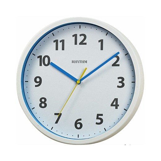 Reloj Rhythm De Pared CMG600NR03 Básico Redondo Plateado