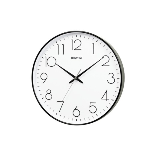 Reloj Rhythm De Pared CMG601NR02 Básico Redondo Negro