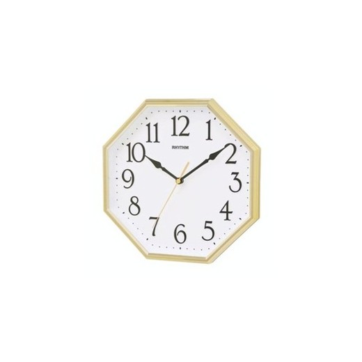 Reloj Rhythm De Pared CMG609NR65 Decorativos Octogonal Dorado