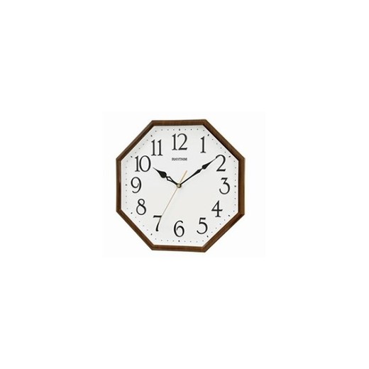 Reloj Rhythm De Pared CMG614NR06  Decorativos Octogonal Marrón