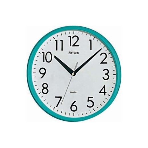 Reloj Rhythm De Pared CMG716NR05 Básico Redondo Turquesa