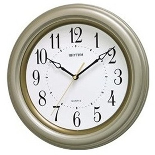 Reloj Rhythm De Pared CMG726NR18 Básico Redondo Dorado