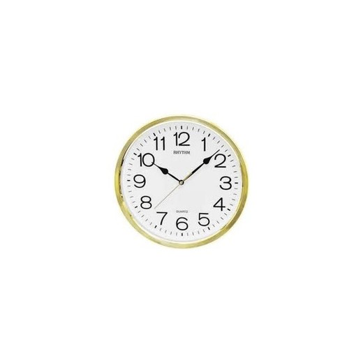 Reloj Rhythm De Pared CMG734CR18 Básico Redondo Dorado