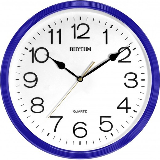 Reloj Rhythm De Pared CMG734NR11 Básico Redondo Azul