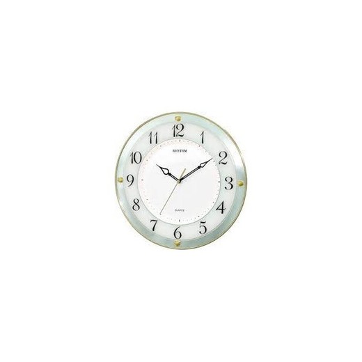 Reloj Rhythm De Pared CMG876NR18 Decorativos Redondo Plateado