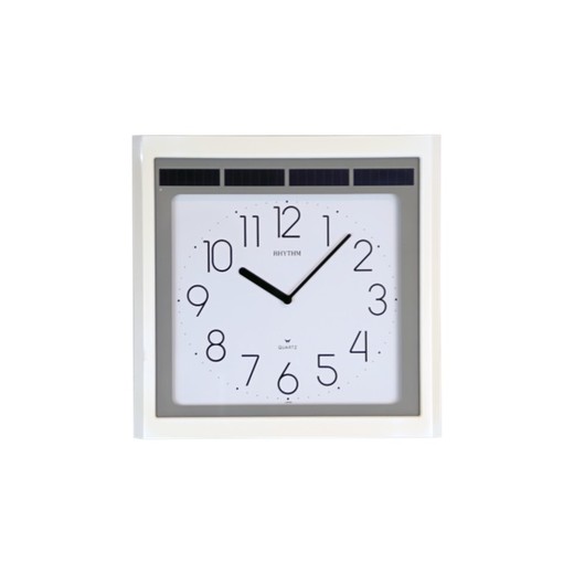 Reloj Rhythm De Pared CMG905-R03 Básico Cuadrado Plateado