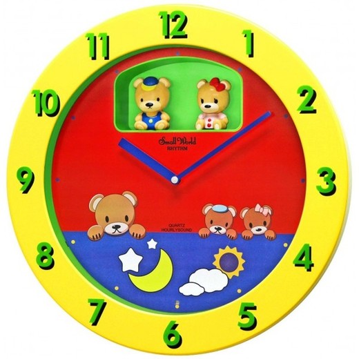 Reloj Rhythm De Pared CMH786WR33 Decorativos Redondo Marrón