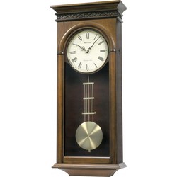 Reloj Rhythm De Pared CMJ529NR06 Clásico Marrón Pendulo