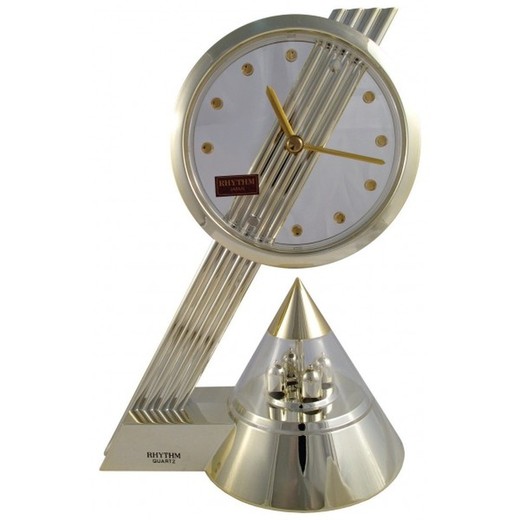 Reloj Rhythm De Sobremesa 4RG416-R18 Decorativos Redondo Dorado