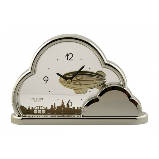 Reloj Rhythm De Sobremesa 4RG455-R19 Decorativos Nube Dorado