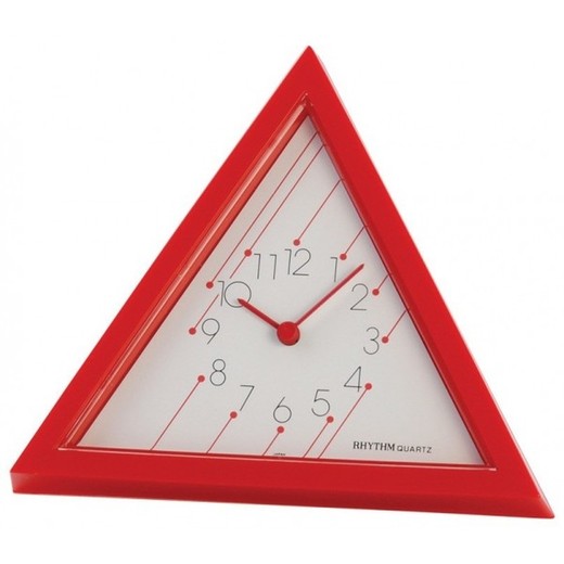 Reloj Rhythm De Sobremesa 4RG888-R01 Decorativos Triangular Rojo