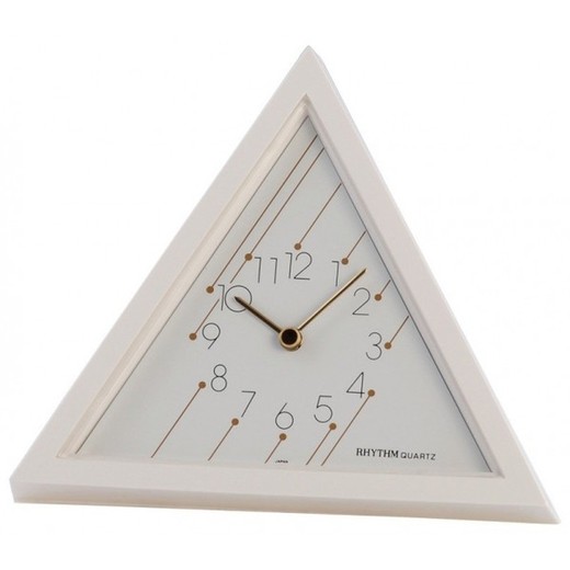 Reloj Rhythm De Sobremesa 4RG888-R03 Decorativos Triangular Blanco