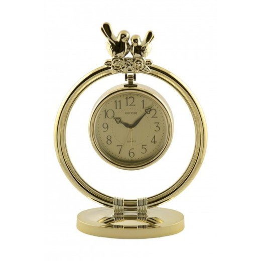 Reloj Rhythm De Sobremesa 4RM688-R18 Decorativos Redondo Dorado