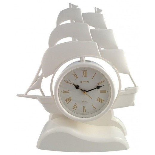 Reloj Rhythm De Sobremesa 4RP705NR03 Decorativos Barco Blanco