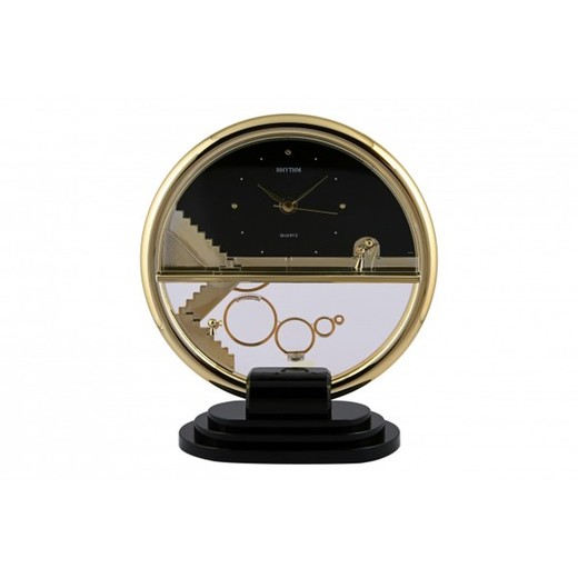 Reloj Rhythm De Sobremesa 4RP707-R18 Decorativos Redondo Dorado