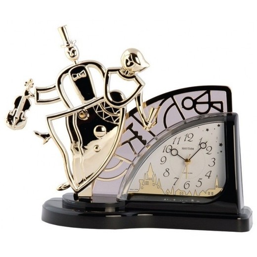 Reloj Rhythm De Sobremesa 4RP722-R02 Decorativos Redondo Dorado